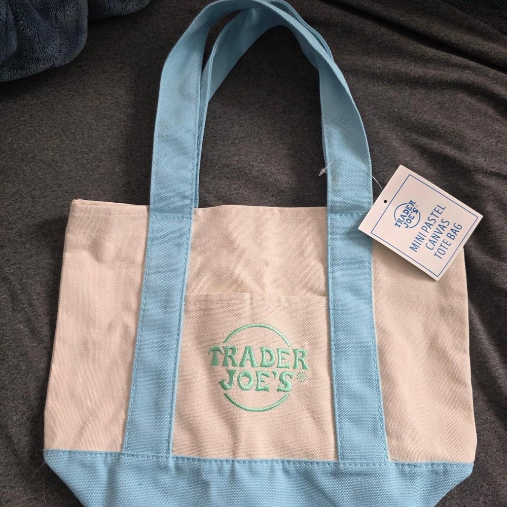 Trader Joes Blue Pastel Bag